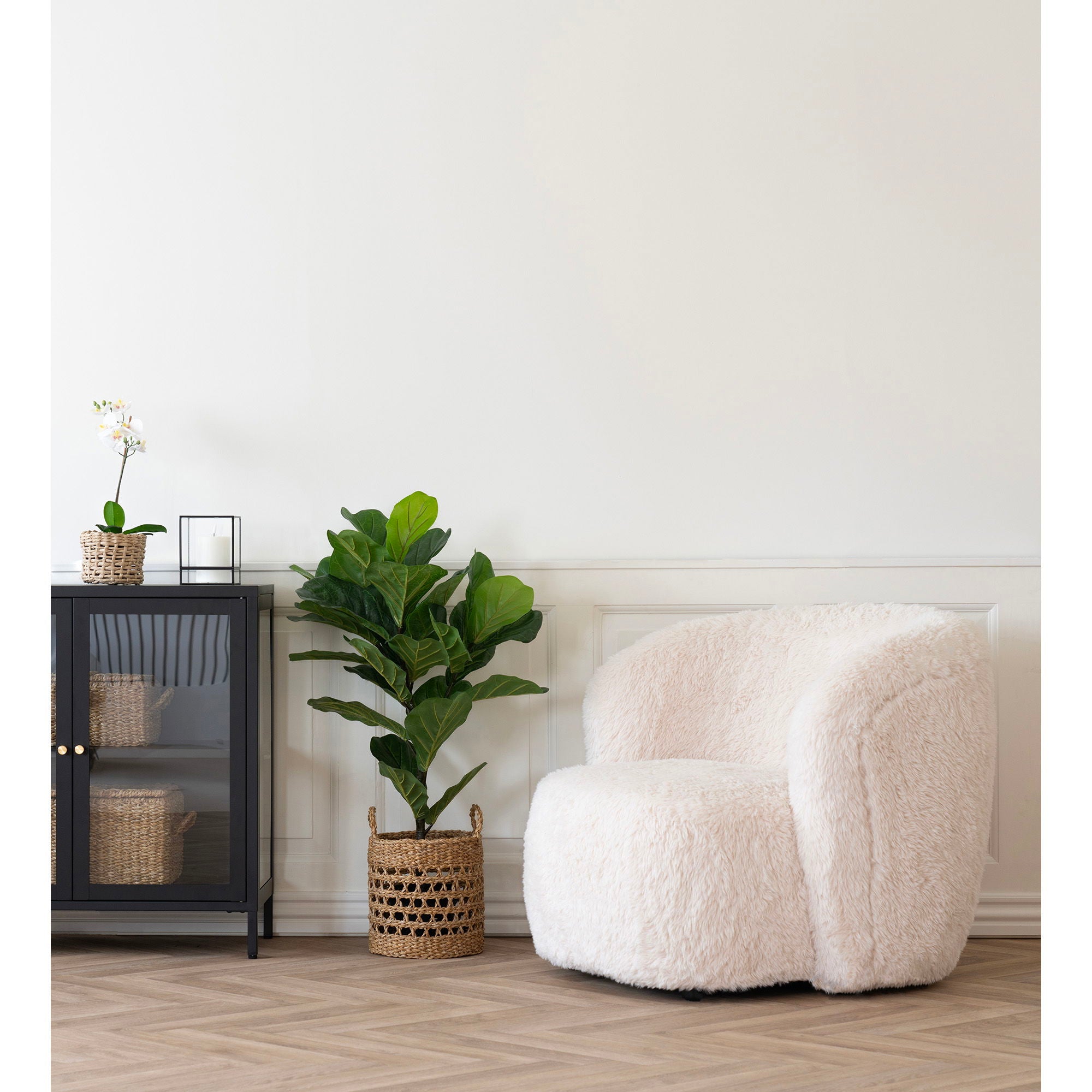House Nordic Setubal Fauteuil- Imitatiebont off-white